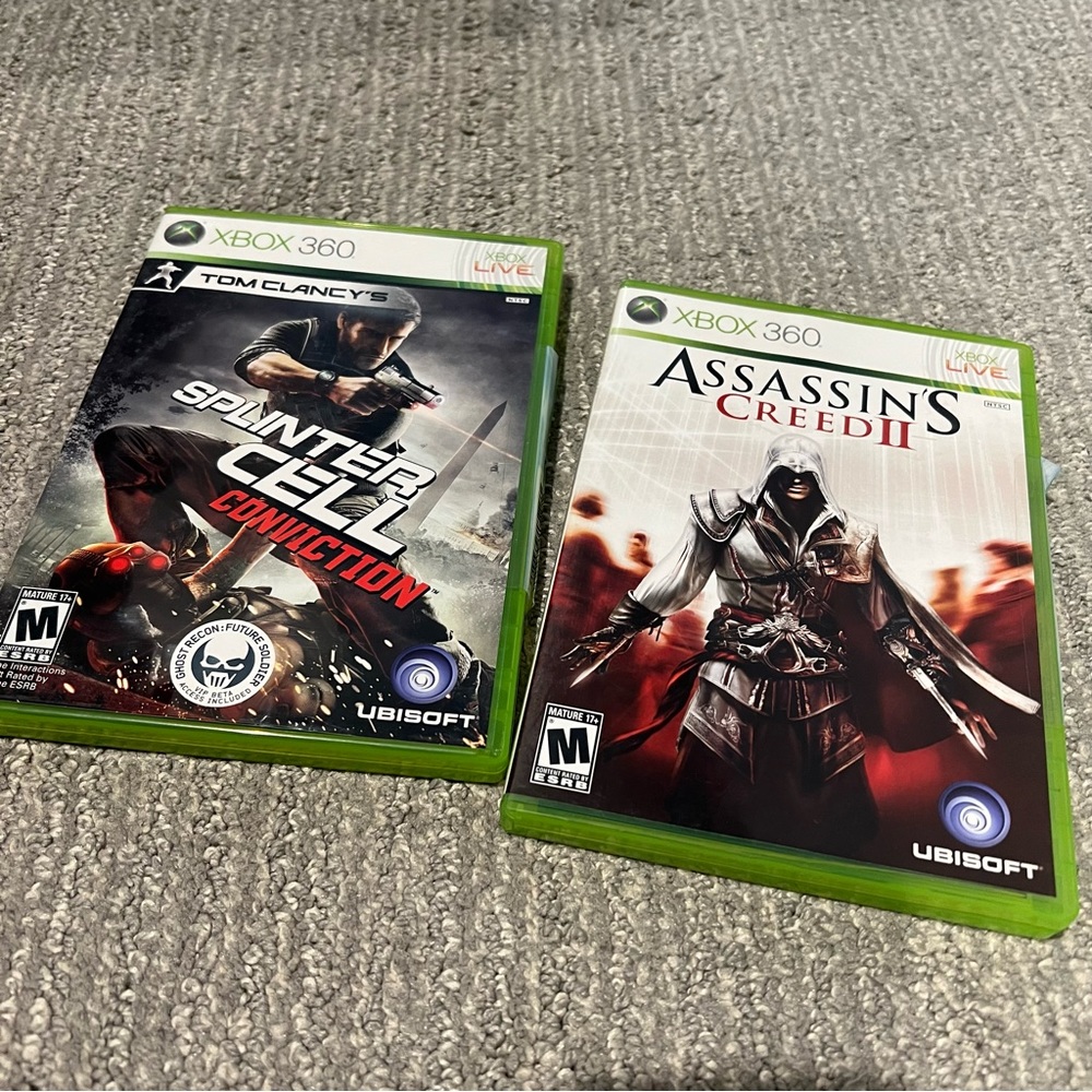 Bundle of two xBox 360 games: Splinter Cell & Assassins Creed II